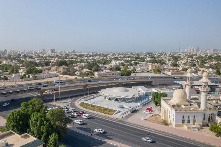Brutalist Flying Saucer in Sharjah by SpaceContinuum Design Studio for Sharjah Art Foundation