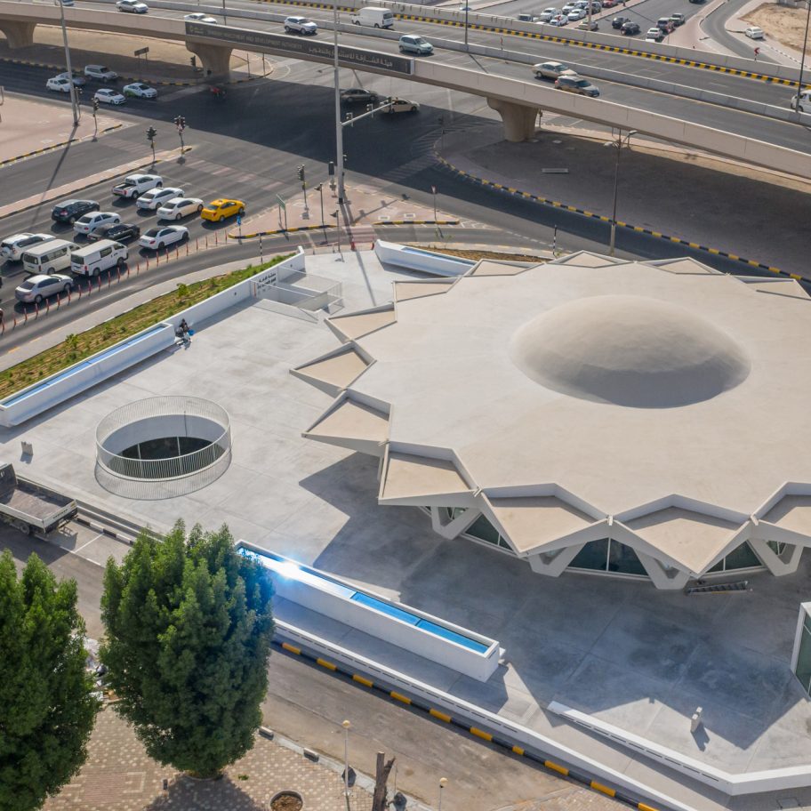 Brutalist Flying Saucer in Sharjah by SpaceContinuum Design Studio for Sharjah Art Foundation