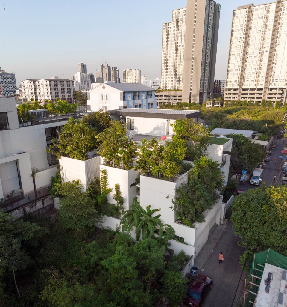 Three volumes make up the Forest House in Bangkok