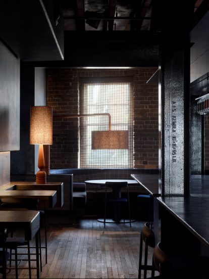 Four Pillars Laboratory has blackened walls