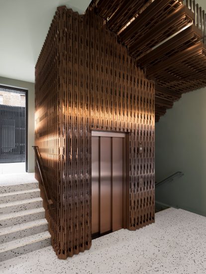 Bureau de Change inserts bronze lift into The Gaslight building in London