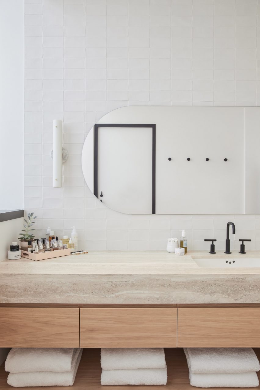 Bathrooms inside the Goop headquarters designed by Rapt Studio