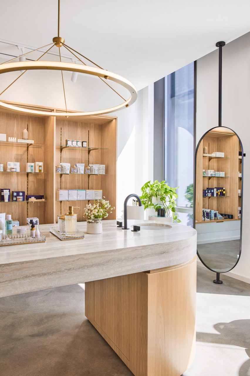 Goop headquarters by Rapt Studio includes a product showroom