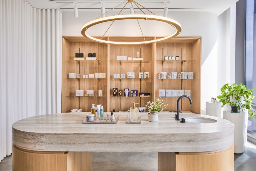 Goop headquarters by Rapt Studio includes a product showroom