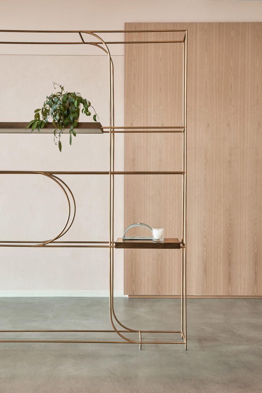 The lobby of Goop's Santa Monica headquarters designed by Rapt Studio