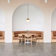 Arched seating niches feature in Goop headquarters designed by Rapt Studio