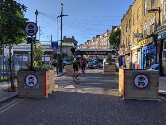 Low traffic neighbourhood on Barnabas Road