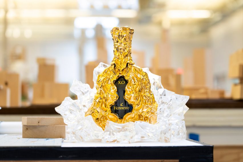 150th anniversary Hennessy XO cognac bottle by Frank Gehry