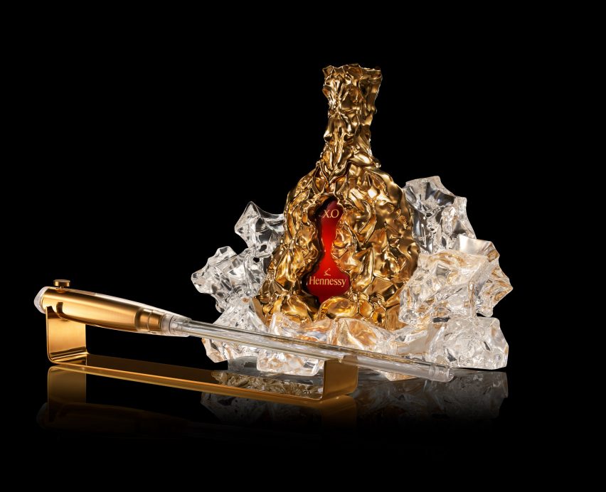 150th anniversary Hennessy XO cognac bottle by Frank Gehry