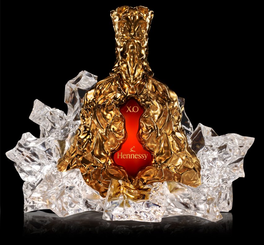 150th anniversary Hennessy XO cognac bottle by Frank Gehry