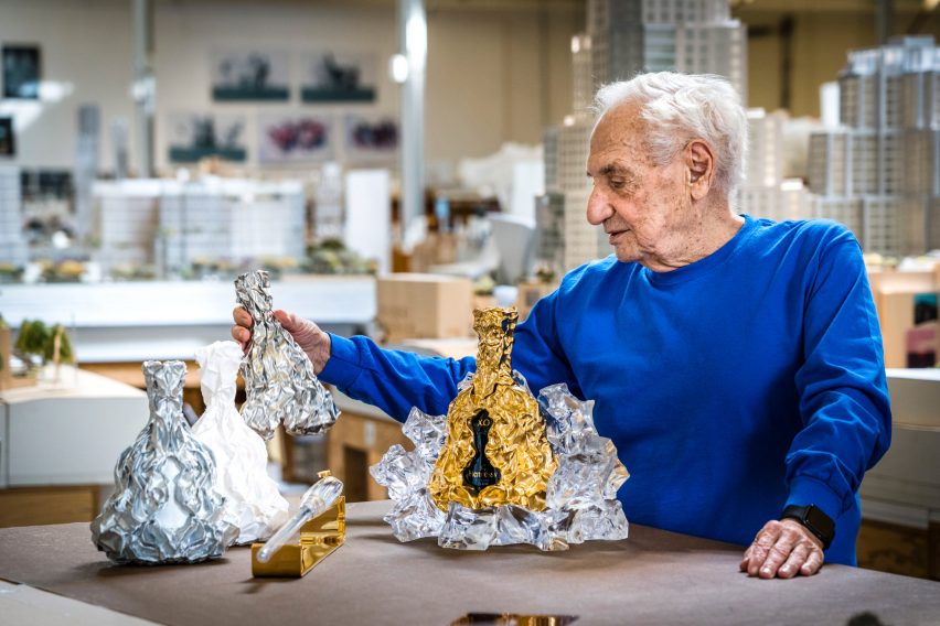 150th anniversary Hennessy XO cognac bottle by Frank Gehry