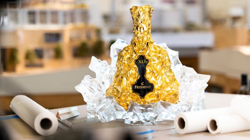 150th anniversary Hennessy XO cognac bottle by Frank Gehry