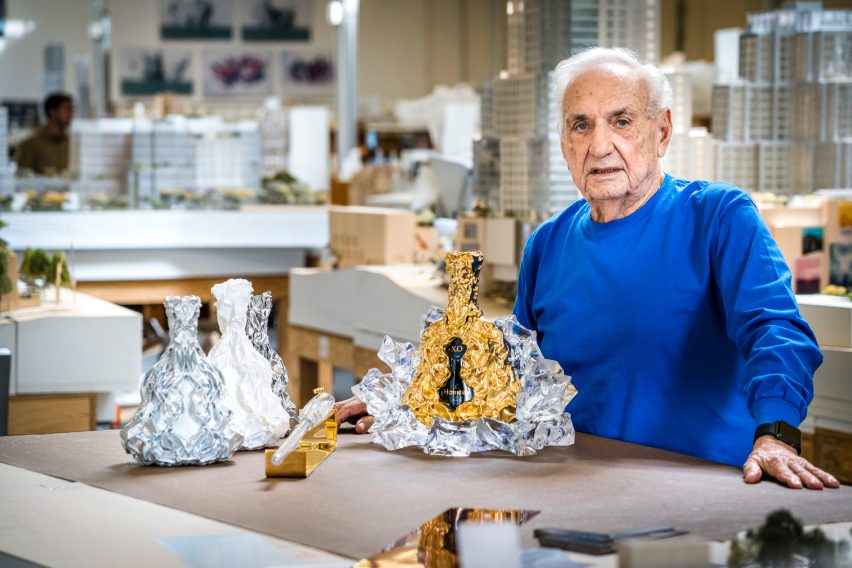 150th anniversary Hennessy XO cognac bottle by Frank Gehry