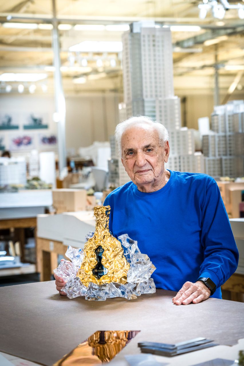 150th anniversary Hennessy XO cognac bottle by Frank Gehry