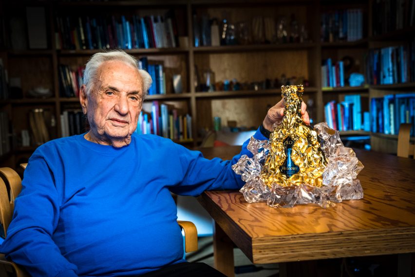 150th anniversary Hennessy XO cognac bottle by Frank Gehry