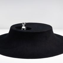 I See You black felt table by Asif Khan for Archtecture for Dogs at Japan House London