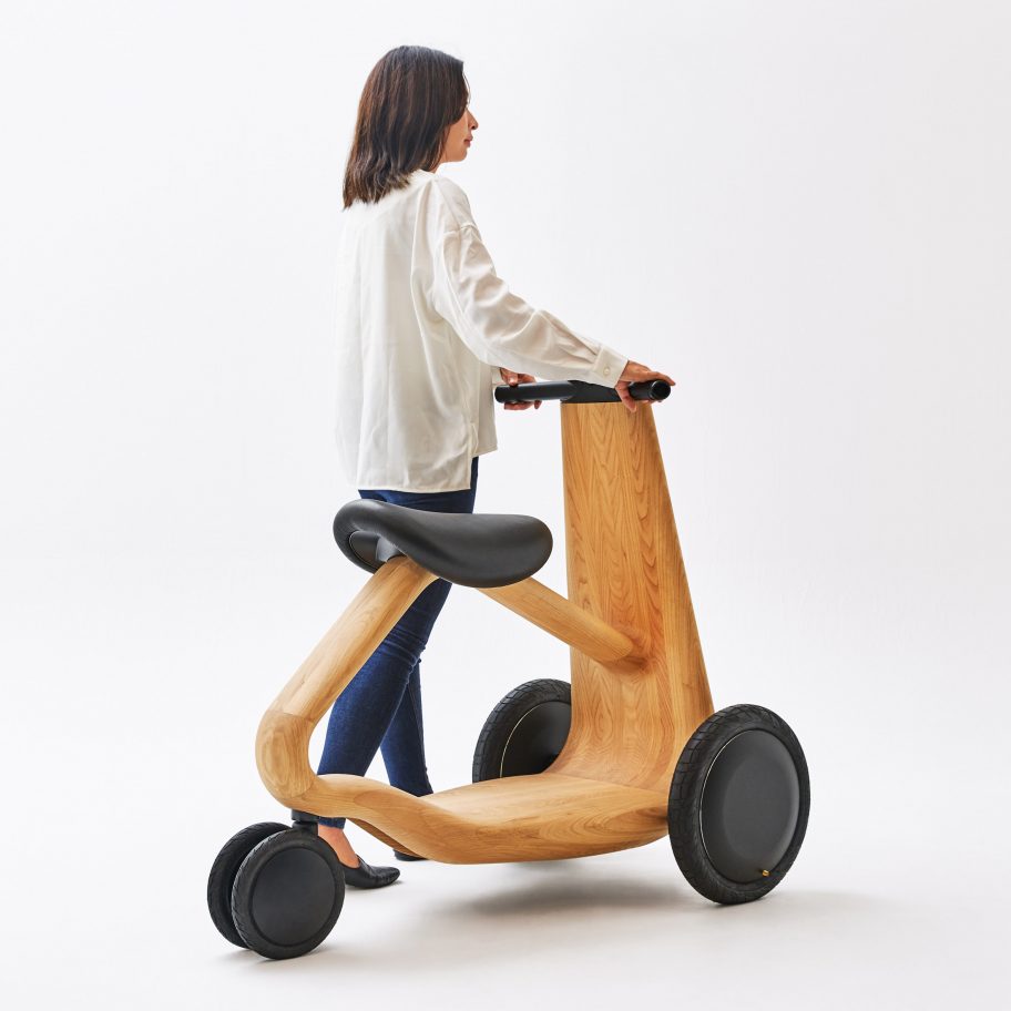 Mikiya Kobayashi designs electric ILY-Ai scooter made from wood