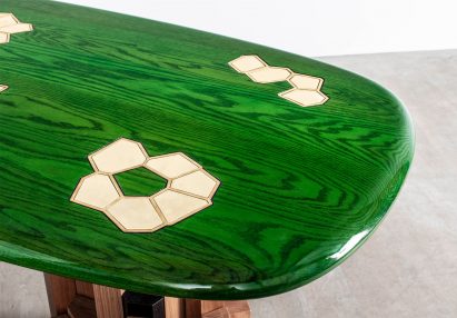 Ini Archibong designs rock-like Kadamba Gate furniture with its own drainage system
