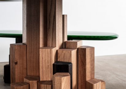 Ini Archibong designs rock-like Kadamba Gate furniture with its own drainage system