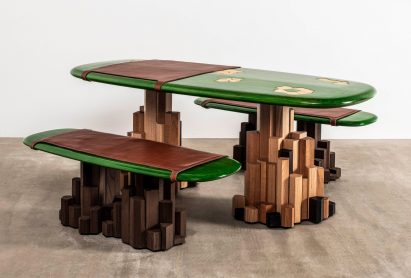 Ini Archibong designs rock-like Kadamba Gate furniture with its own drainage system