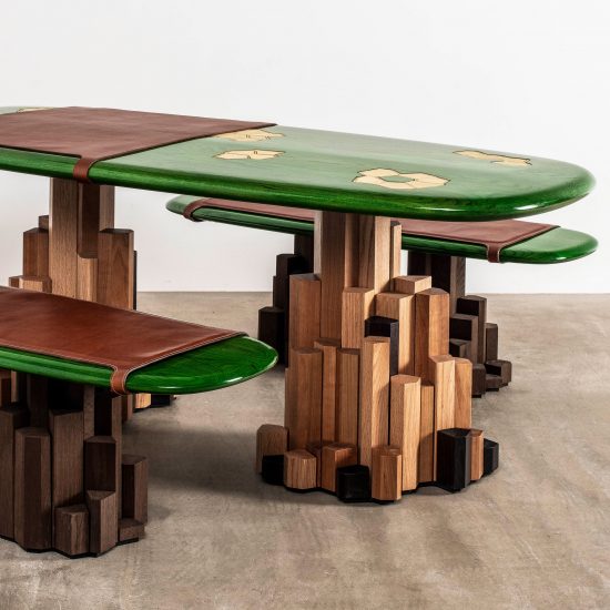 Ini Archibong designs rock-like Kadamba Gate furniture with its own drainage system