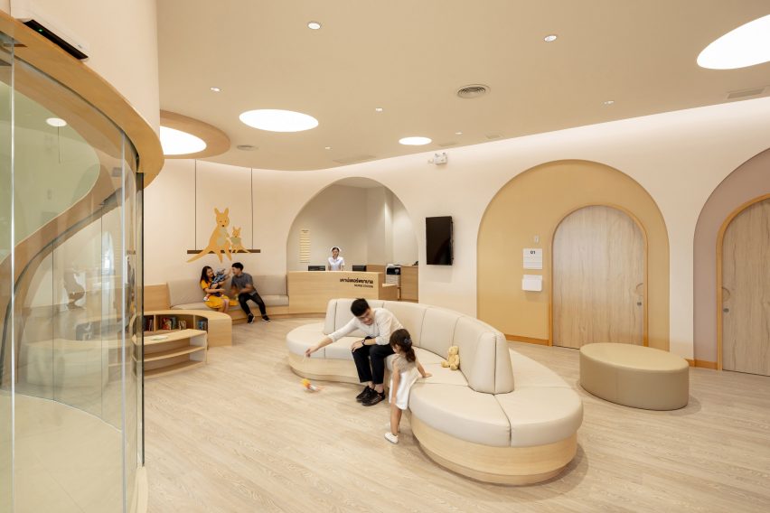 Waiting room in children's hospital designed by Integrated Field