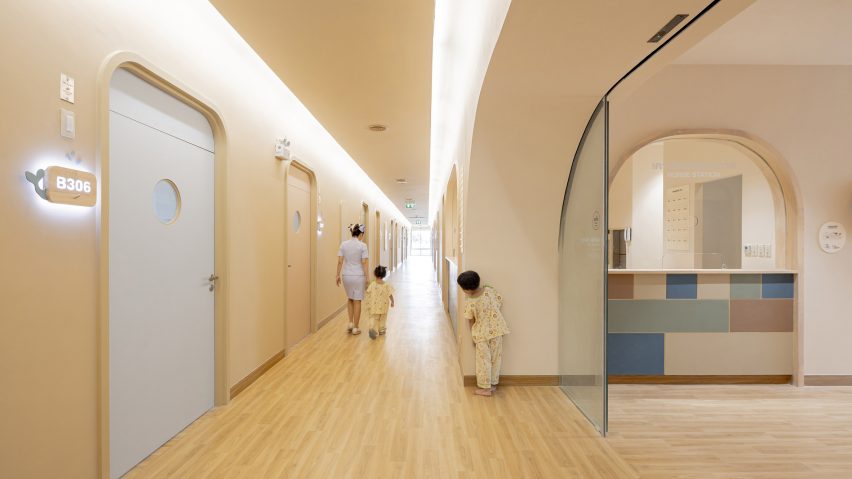 Corridor of children's hospital in Thailand by Integrated Field