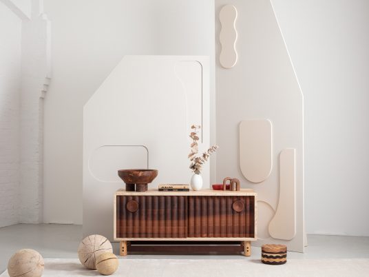 The media unit from Jan Hendzel Studio's collection made using British hardwood