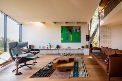 Living room in Kew Residence by John Wardle Architects in Melbourne, Australia