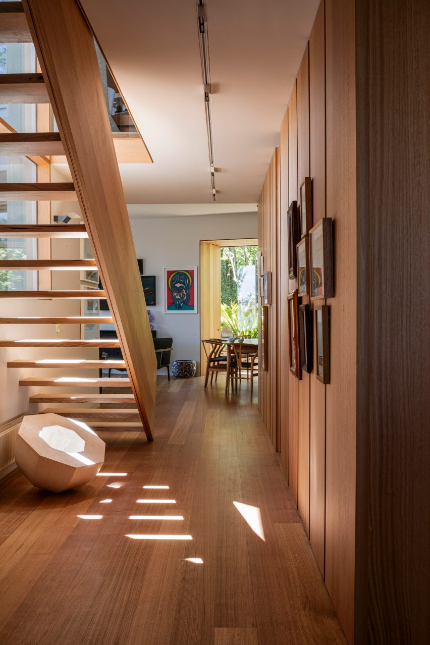 Corridor in Kew Residence by John Wardle Architects in Melbourne, Australia
