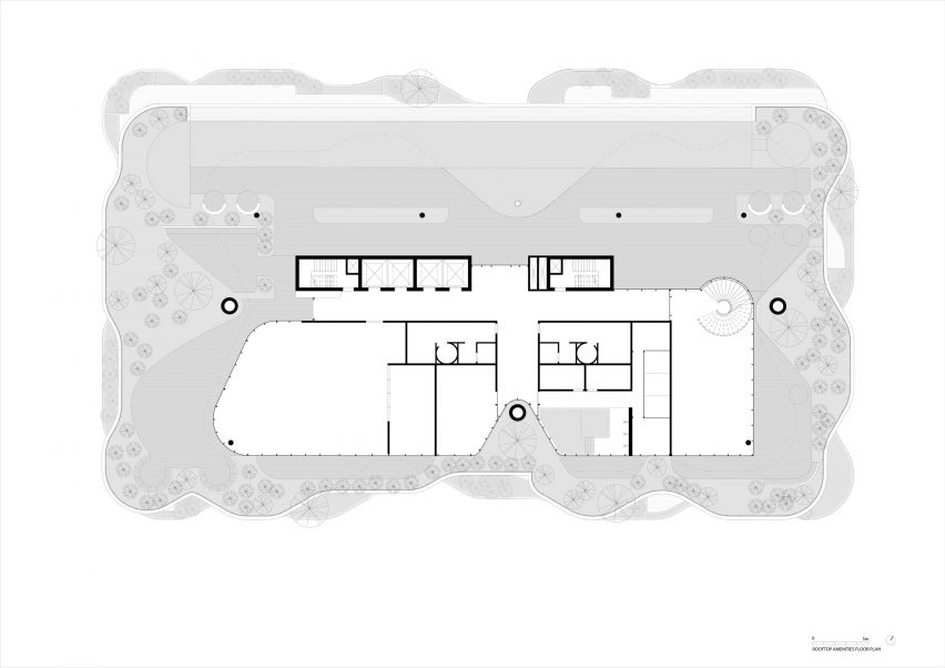 Plans for Urban Forest high rise apartment building in Brisbane by Koichi Takada Architects