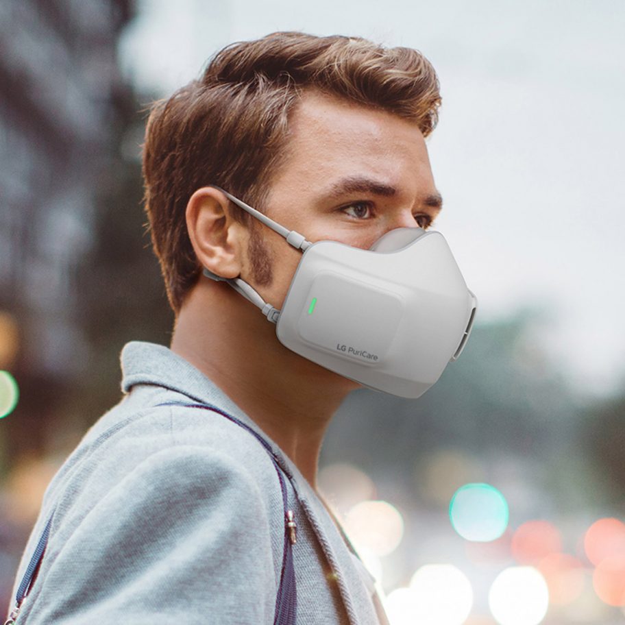 LG kits out face mask with battery-powered air purification system