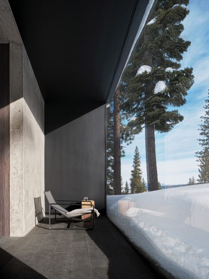 Terrace in Lookout House by Faulkner Architects
