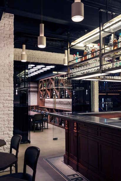 Frank's wine bar sits beneath Maison François restaurant designed by John Whelan