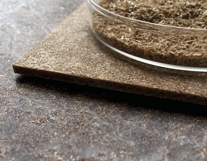 Mater's Mask stool is made from spent grain