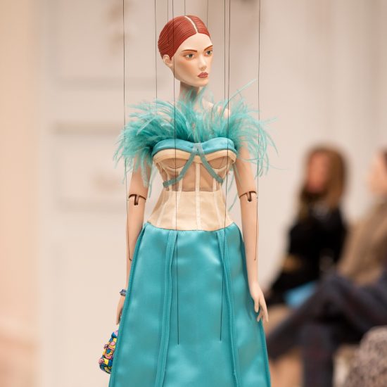 Jeremy Scott curates socially-distant puppet show for Moschino's spring 2021 fashion collection