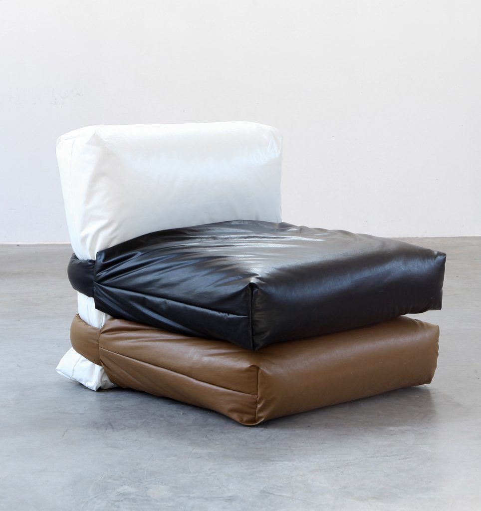 Muller Van Severen designs Pillow Sofa based on Kassl Edition's padded Pillow Bag