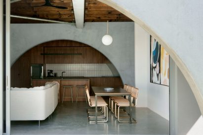 North Perth House by Nic Brunsdon features arched concrete panels