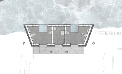 Skjervsfossen waterfall toilet plan