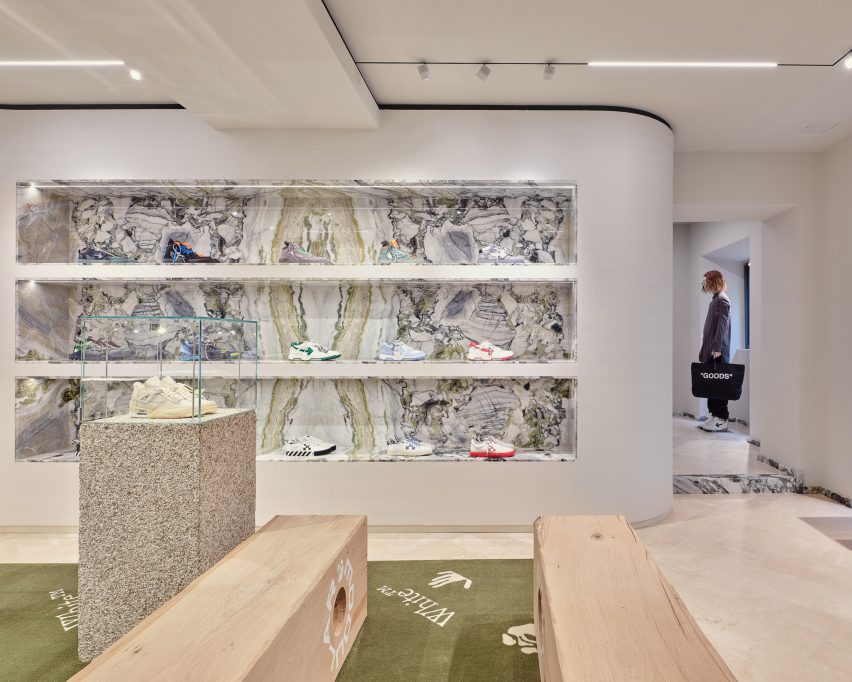 Off-White's Milan store on Via Verri