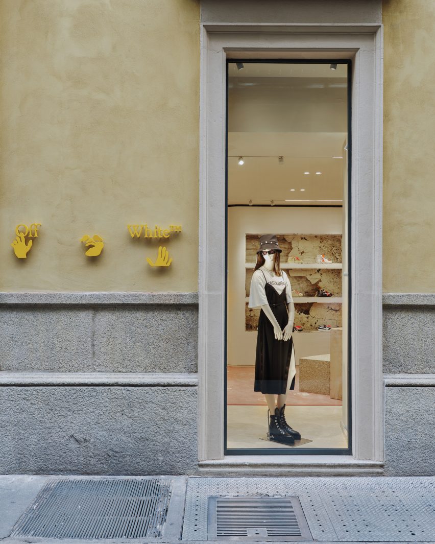 Off-White's Milan store on Via Verri