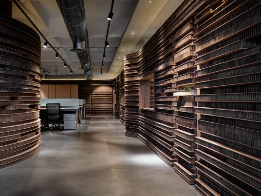 Walls of of Office in Cardboard by Studio VDGA in Pune, India
