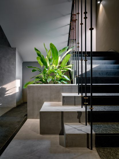 Staircase of Walls of of Office in Cardboard by Studio VDGA in Pune, India