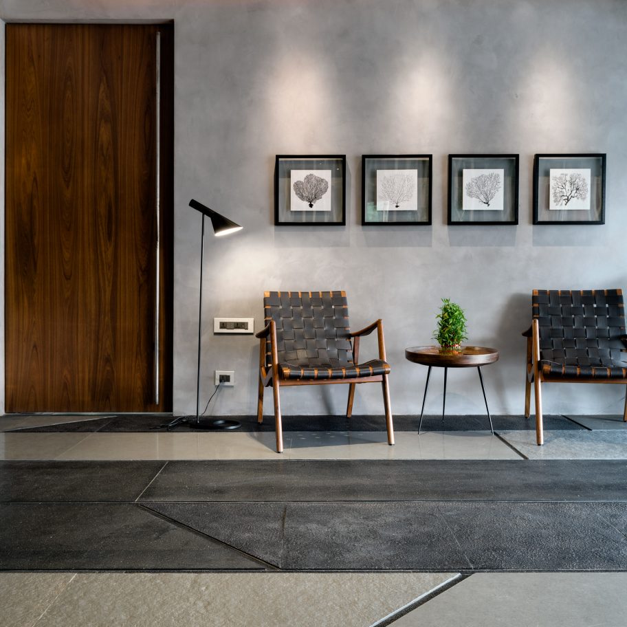 Corridor of Walls of of Office in Cardboard by Studio VDGA in Pune, India