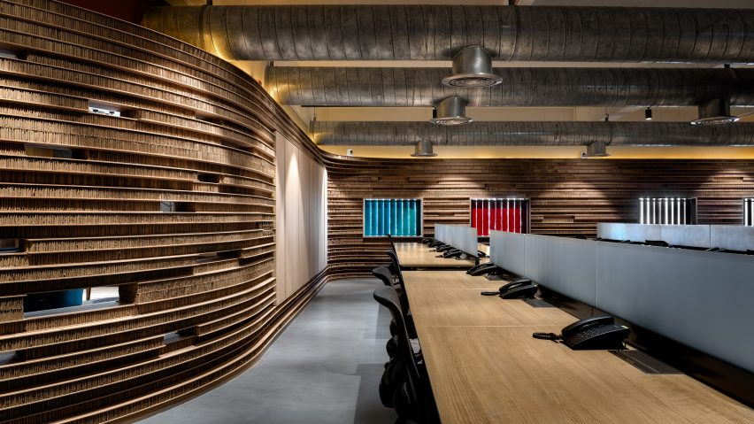 Walls of of Office in Cardboard by Studio VDGA in Pune, India