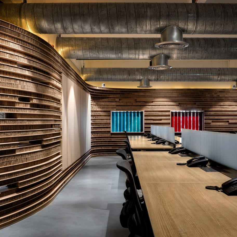 Walls of of Office in Cardboard by Studio VDGA in Pune, India