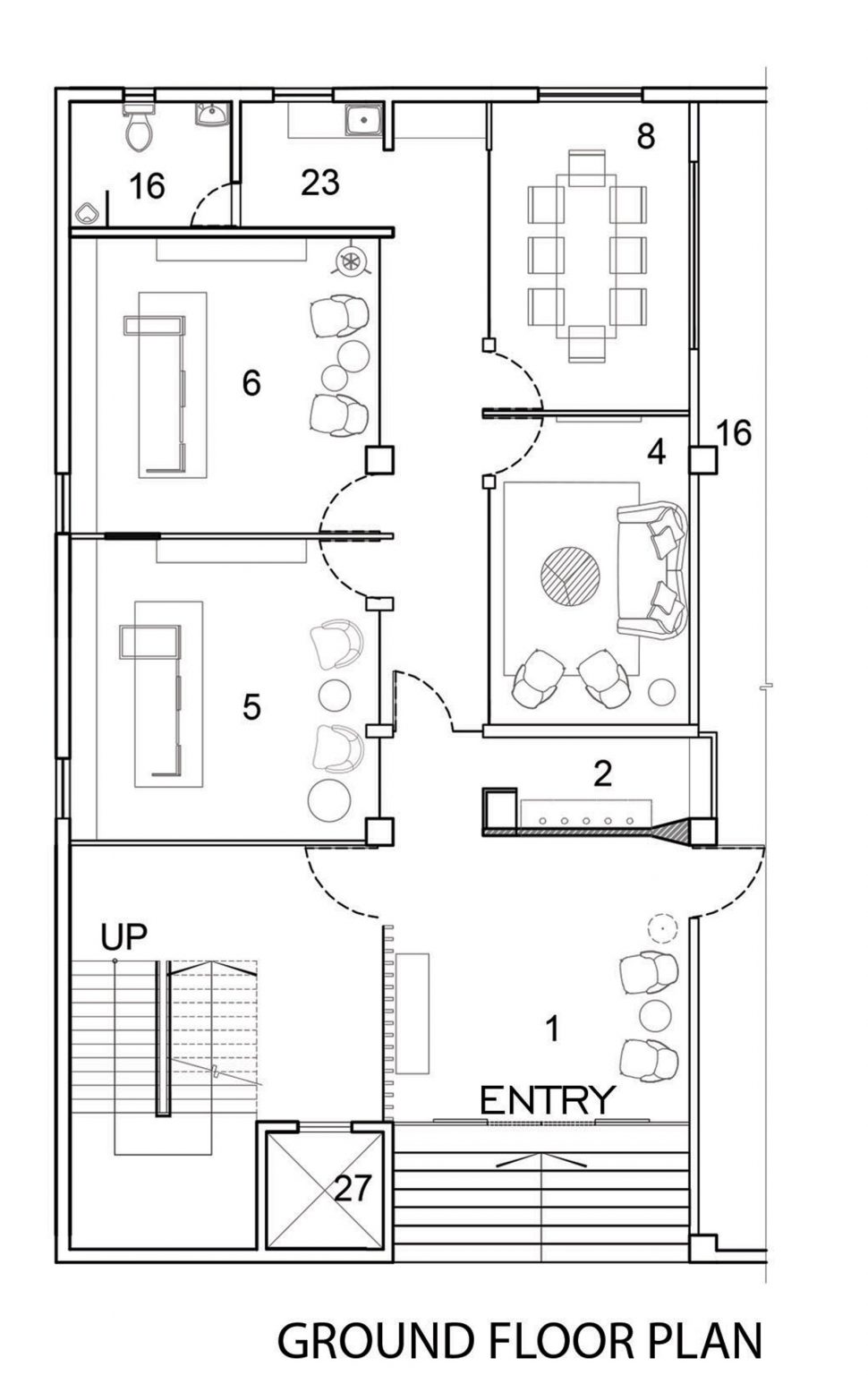 Plans for Office in Cardboard by Studio VDGA