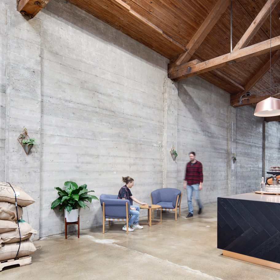 Alice D’Andrea creates industrial coffee roastery in Vancouver steel foundry
