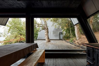 View form lounge in Prism House + Room by Smiljan Radić