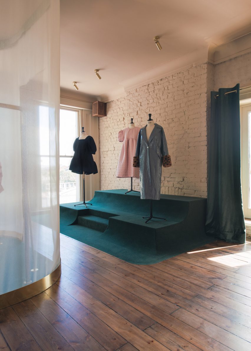 Sister Jane Townhouse by Sella Concept has a clothes showroom on the first floor